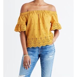 Madewell off the shoulder blouse Xs